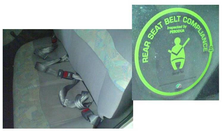 Seat deals belt kancil