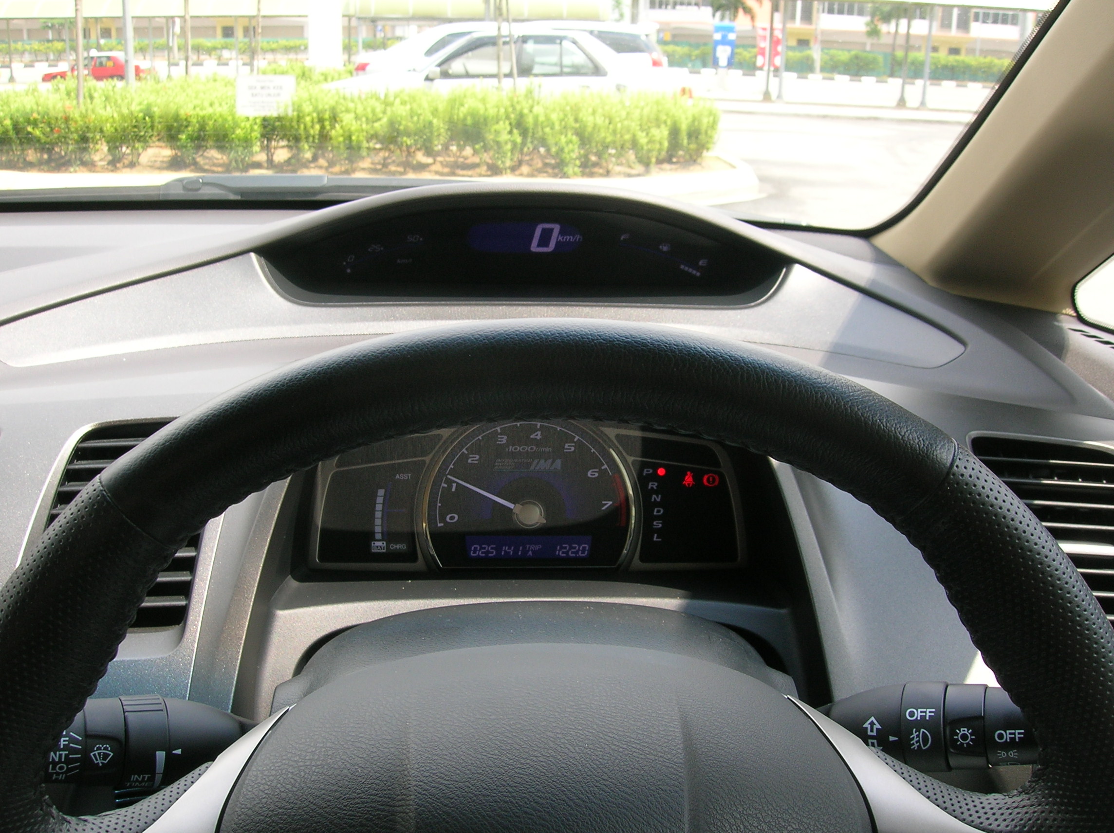 Two tiered instrument cluster.