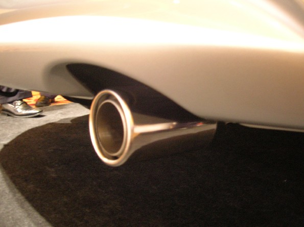Chrome finished tailpipe.
