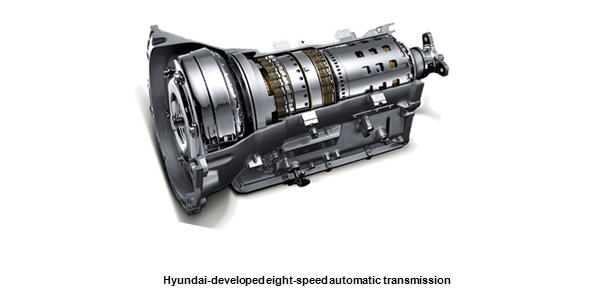 Hyundai developed eight speed automatic transmission