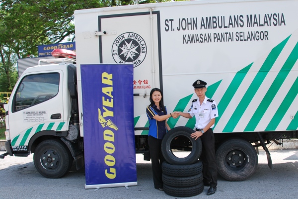 Goodyear Malaysia Donates Tyres To St John Ambulance Autoworld Com My
